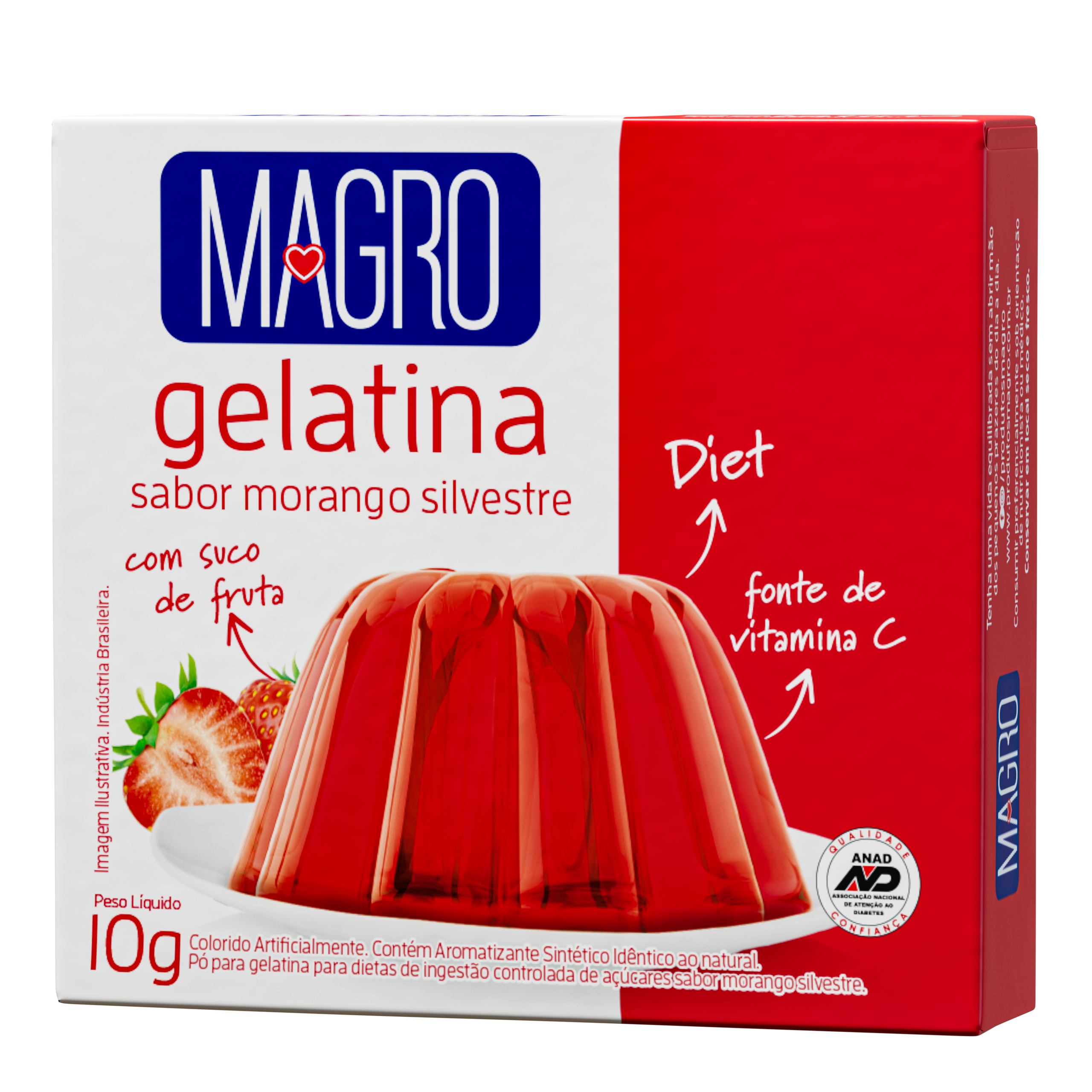 Magro-Gelatina-morango silvestre