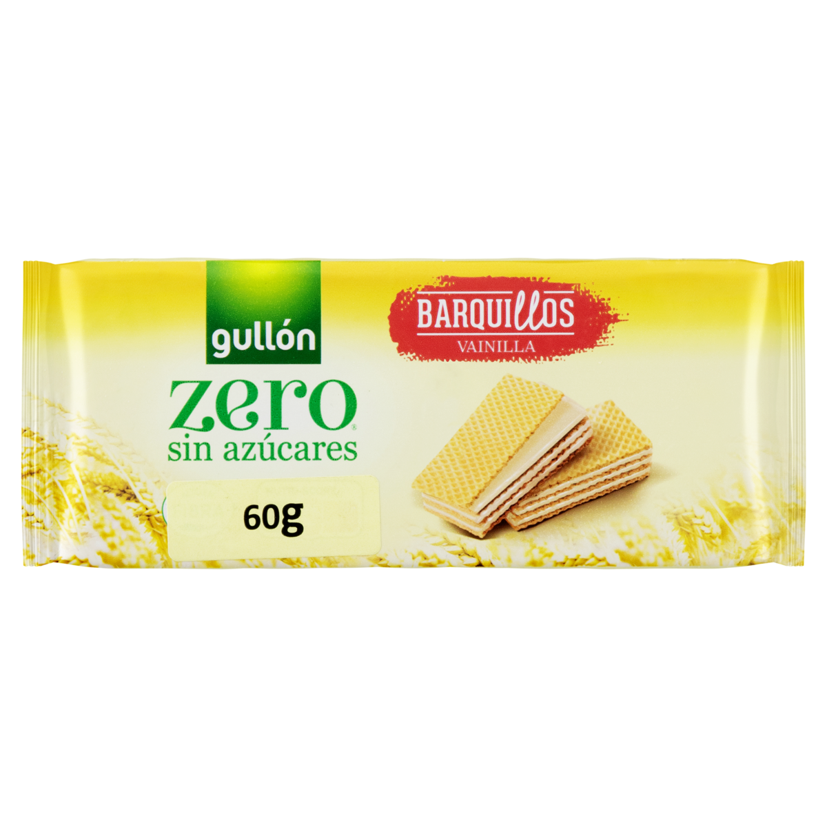 758033 - Gullón - Biscoi Esp Gullón Sugar Free Wafer de Baunilha [Un 60g] (1)