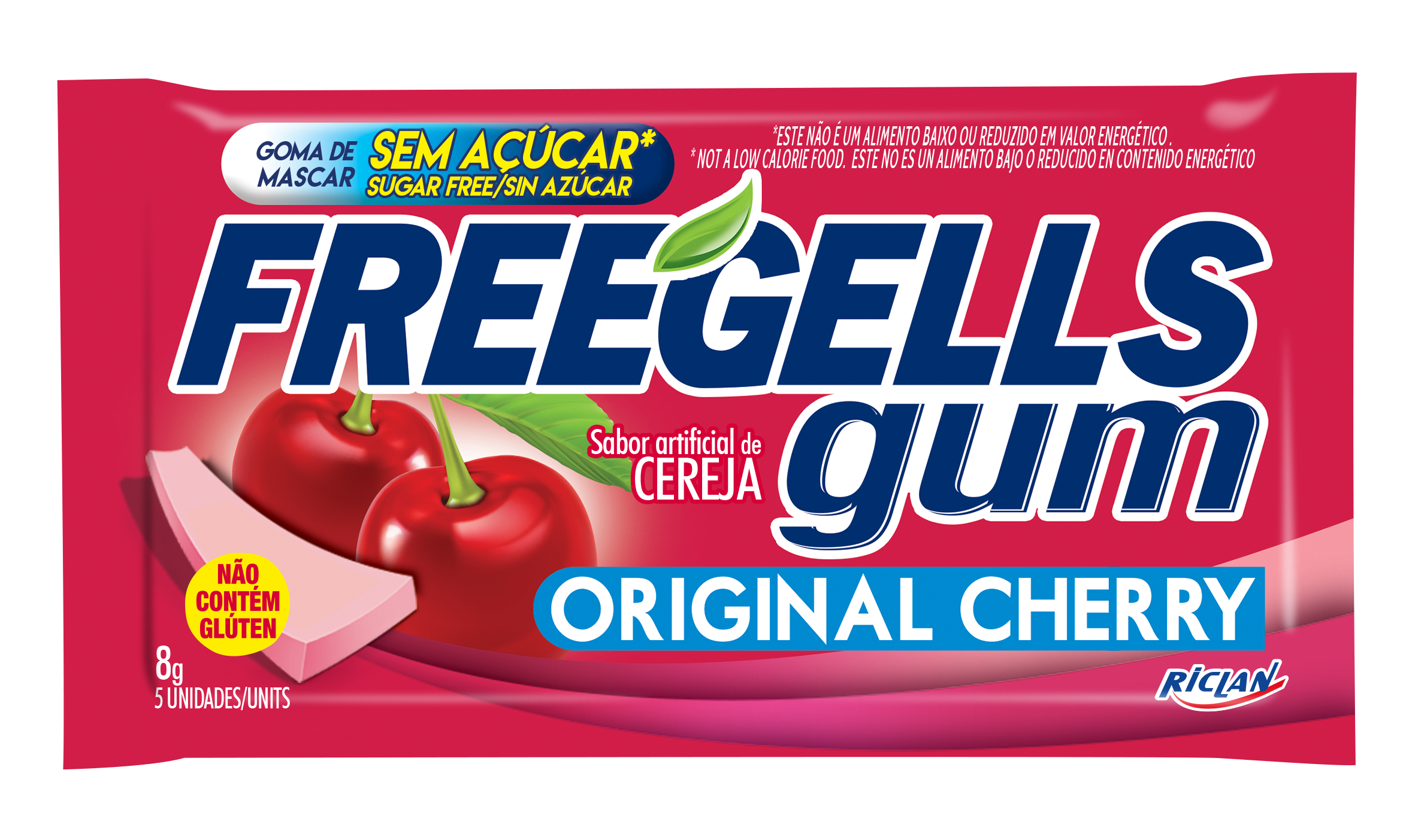 Stick Freegells Gum sabor Original Cherry
